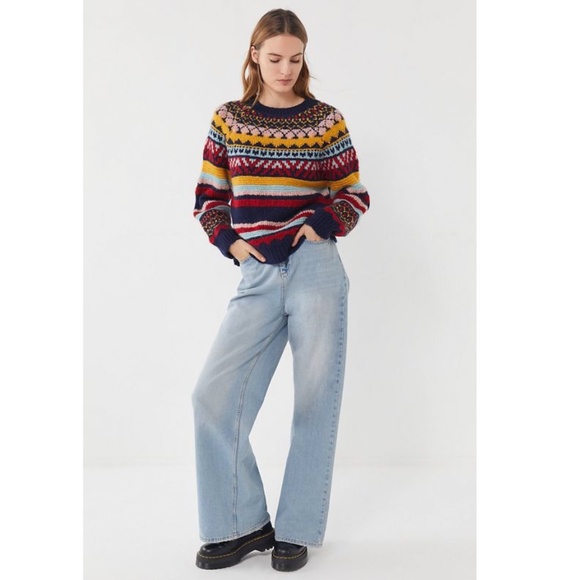 Urban Outfitters Colorful Striped Fair Isle Sweater - Picture 15 of 15